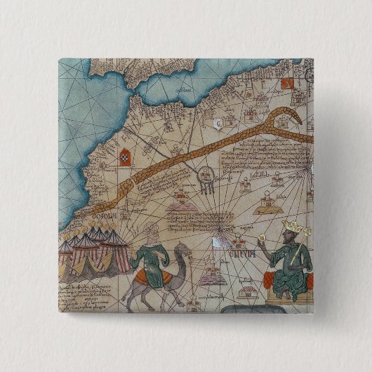 Detail vom katalanischen Atlas, 1375 Button (Vorderseite)