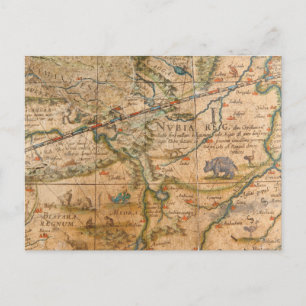 Detail von Afrika auf einem Globus Postkarte