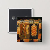 Detail von einem Hochzeitskasten Button (Vorne & Hinten)