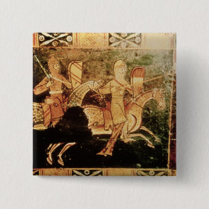 Detail von einem Hochzeitskasten, der Soldaten goi Button