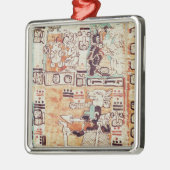 Detail von einem Mayakodex Ornament Aus Metall (Links)