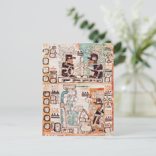 Detail von einem Mayakodex Postkarte (Stehend Vorderseite)