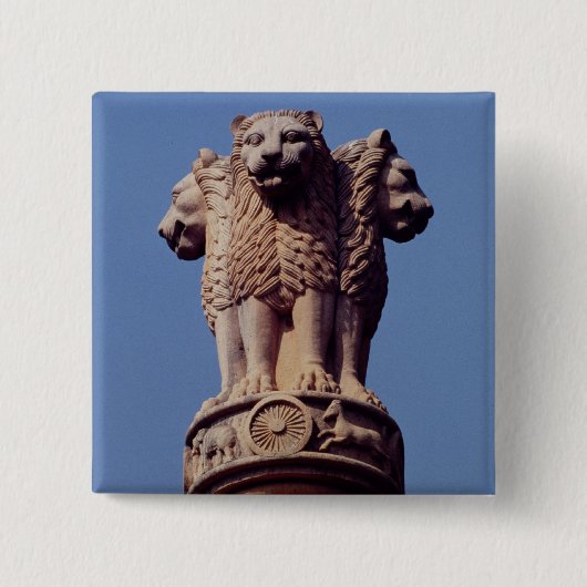 Detail von einer Ashoka Säule Button (Vorderseite)