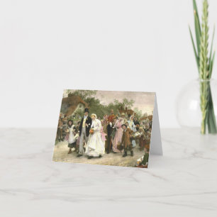 Detail von einer Dorf-Hochzeit durch Luke Fildes Karte