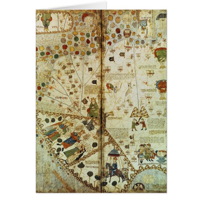 Detail von einer katalanischen Weltkarte (Vorne)