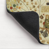 Detail von einer katalanischen Weltkarte Mousepad (Ecke)