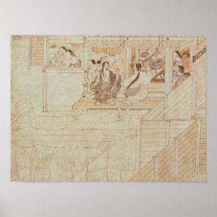 Detail von Shigisan Engi Emaki, Kamakura-Zeitraum Poster