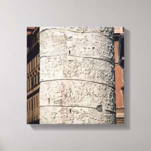 Detail von Trajans Spalte Leinwanddruck