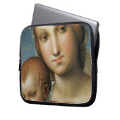 Detail von <Virgin and Child> Zugeschrieben Rapha Laptopschutzhülle (Vorderseite Links)