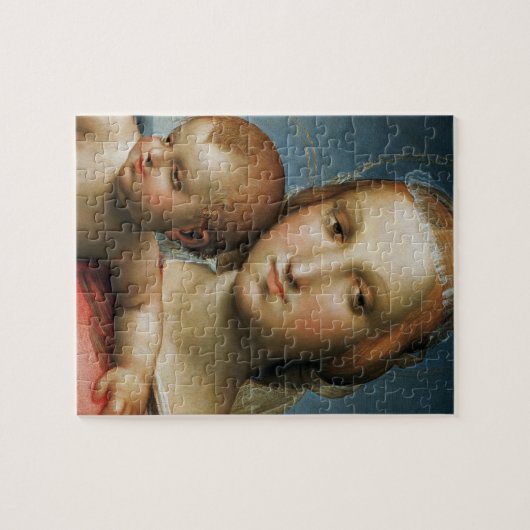 Detail von <Virgin and Child> Zugeschrieben Rapha Puzzle (Horizontal)