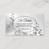 Detail Wedding Silver Shiny Hearts Elegant Begleitkarte (Vorderseite)