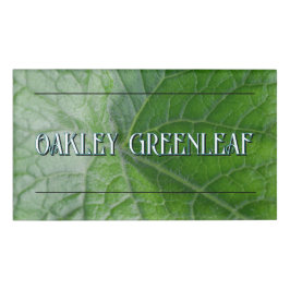 Detailansicht der Vene mit grünem Individuelle Nam Namenschild