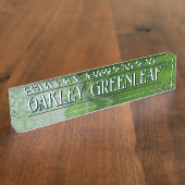 Detailansicht der Vene mit grünem Individuelle Nam Namensplakette (Seite)