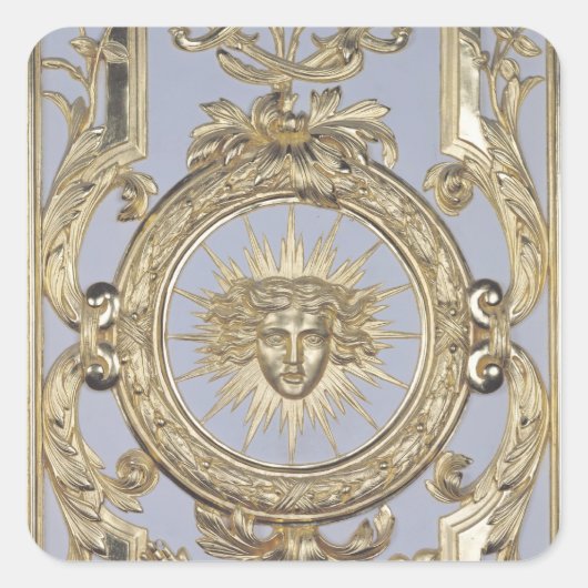 Detailansicht der Verkleidung Quadratischer Aufkleber (Vorderseite)