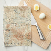 Detailansicht des Oberen Saranac Sees von der alte Geschirrtuch (Viertel Falte)