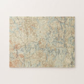 Detailansicht des Oberen Saranac Sees von der alte Puzzle (Horizontal)