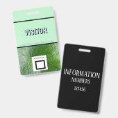 Detailansicht Individuelle Name  VISITOR Ausweis (Vorder- & Rückseite)