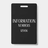 Detailansicht Individuelle Name  VISITOR Ausweis (Rückseite)