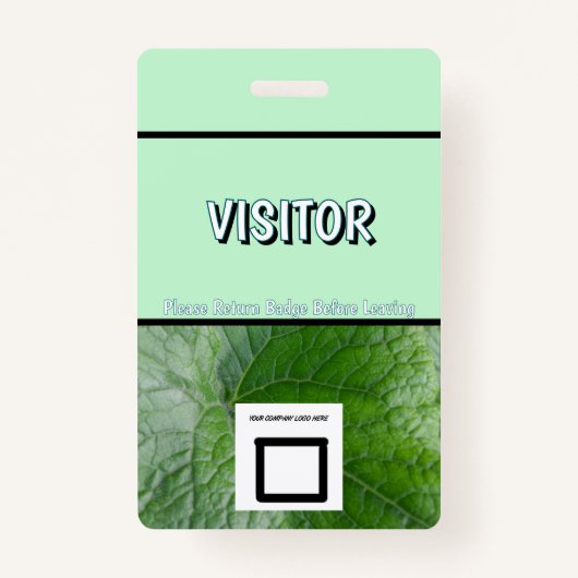 Detailansicht Individuelle Name  VISITOR Ausweis (Vorderseite)