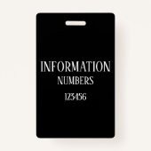 Detailansicht Individuelle Name VISITOR Ausweis (Rückseite)