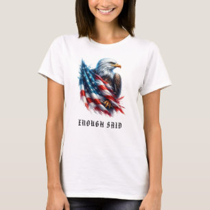 *~* Detailed Bald Eagle AP16 American Flag USA T-Shirt