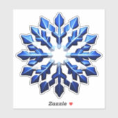 Detailed Blue Snowflake Aufkleber (Blatt)