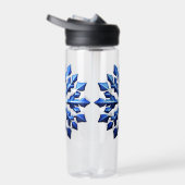 Detailed Blue Snowflake Trinkflasche (Rechts)