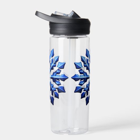 Detailed Blue Snowflake Trinkflasche (Rechts)