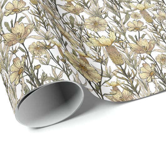 Detailed Floral Pattern Geschenkpapier (Rolleneckpunkt)