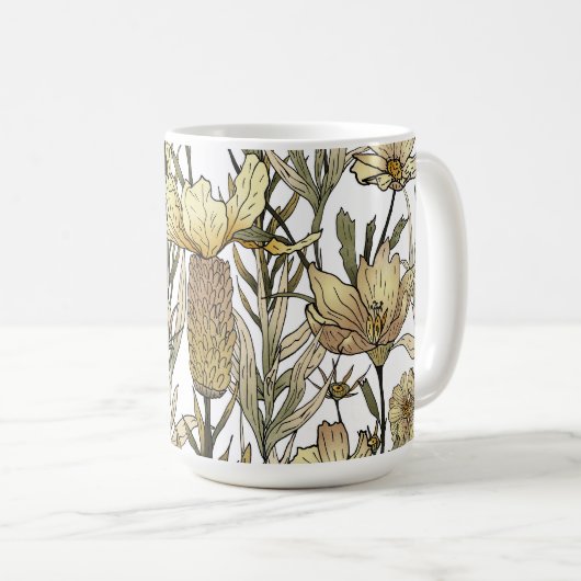 Detailed Floral Pattern Kaffeetasse (VorderseiteRechts)