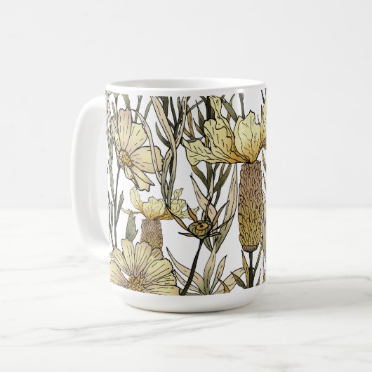 Detailed Floral Pattern Kaffeetasse (Vorderseite Links)