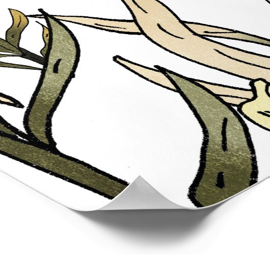 Detailed Floral Pattern Poster (Ecke)