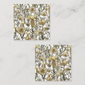 Detailed Floral Pattern Quadratische Visitenkarte (Vorne/Hinten)