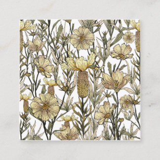 Detailed Floral Pattern Quadratische Visitenkarte