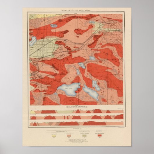 Detailed Geology Sheet XXVIII Poster (Vorne)