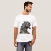 Detailed Head of Roaring Godzilla Monster T-Shirt (Vorne ganz)
