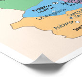 Detailed Map of Andorra Regions Poster (Ecke)