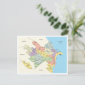 Detailed map of Azerbaijan Regions Postkarte (Stehend Vorderseite)