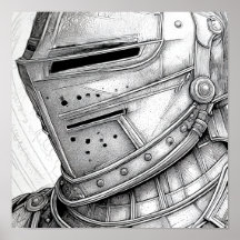 Detailed Medieval Knight Helmet Coloring Page