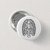 Detailed Rib Cage Anatomy Line Art Button (Vorne & Hinten)