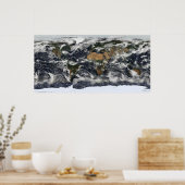 Detailed satellite view of Earth Poster (Küche)