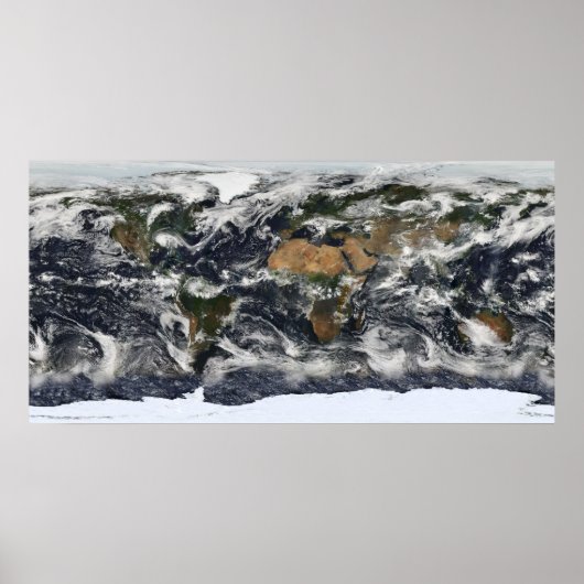 Detailed satellite view of Earth Poster (Vorne)