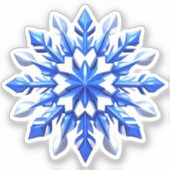 Detailed Snowflake Design Aufkleber (Vorderseite)
