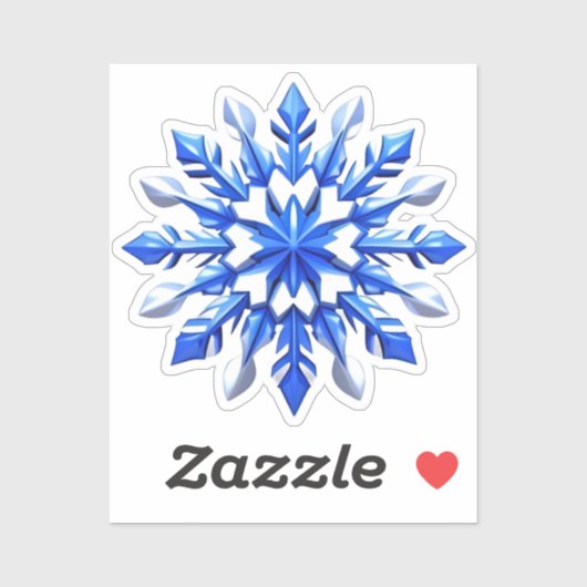 Detailed Snowflake Design Aufkleber (Blatt)