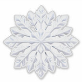 Detailed White Snowflake Design Aufkleber (Vorderseite)