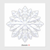 Detailed White Snowflake Design Aufkleber (Blatt)