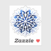 Detailed White Snowflake Design Aufkleber (Blatt)