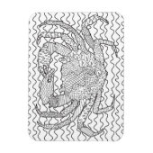 Detailierte Seekrabbe Doodle Magnet (Vertikal)