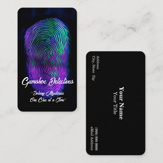 Detailinstanz/Security Business Card Visitenkarte (Vorne/Hinten)