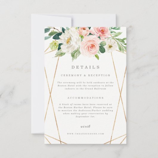 Detailkarte der geometrischen Frühjahrsromanik Einladung (Vorderseite)